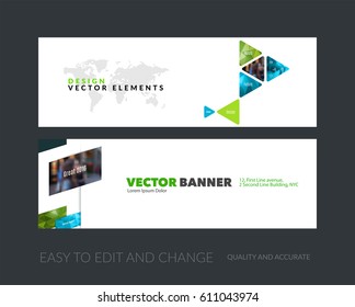 Abstract business vector set of modern roll Up Banner stand design template with colourful triangular shapes for exhibition, show, exposition, expo, presentation, parade, events.