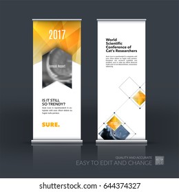 Abstract business vector set of modern roll Up Banner stand design template with colourful rectangles, arrows, shadows for tech, market, exhibition, show, expo, presentation, parade, events.