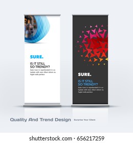 Abstract business vector set of modern roll Up Banner stand design template with colourful soft, pebble shapes for eco, market, exhibition, show, expo, presentation, parade, events.