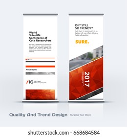 Abstract business vector set of modern roll Up Banner stand design template with colourful lines