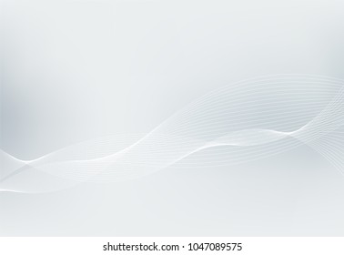 abstract business wave white technology futuristic concept digital modern shape graphic motion of wave and curve on hi tech future design on white background.Vector Illustration.for template,web.