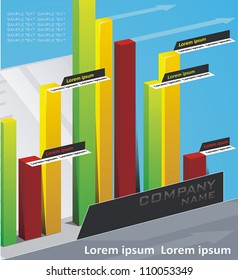Abstract business web site design template, vector.