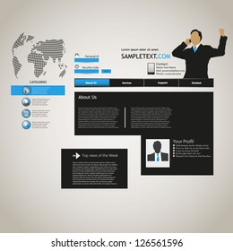 Abstract business web site design template vector