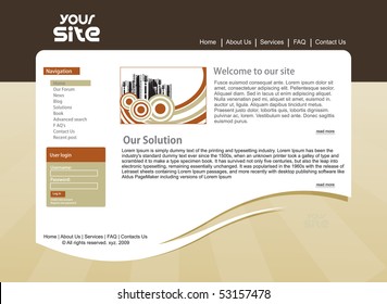 abstract business web site design template, vector illustration.