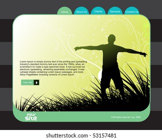 abstract business web site design template, vector illustration.