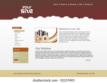 abstract business web site design template, vector illustration.