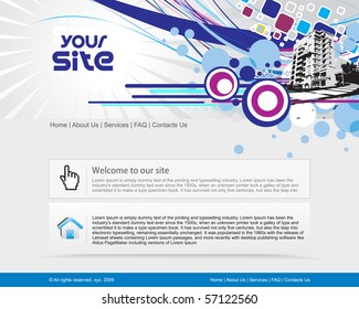 abstract business web site design template, vector illustration.