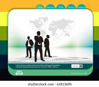 abstract business web site design template, vector illustration.