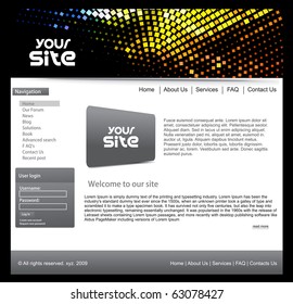 abstract business web site design template, vector illustration.