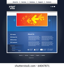 Abstrakte Website-Design-Vorlage für Unternehmen