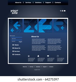 Resumen de la plantilla de diseño de sitios web de negocios vector