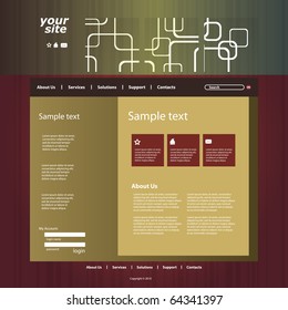 Vetor de modelo de design de site de negócios abstrato