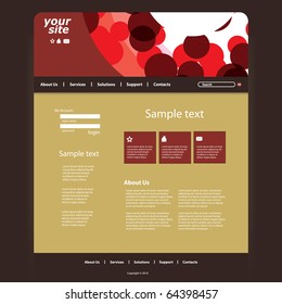 Abstrakte Website-Design-Vorlage für Unternehmen