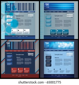 Resumen de la plantilla de diseño de sitios web de negocios vector