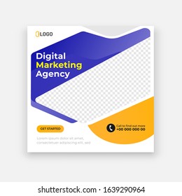 Abstract business web template post for social media template for sale ads