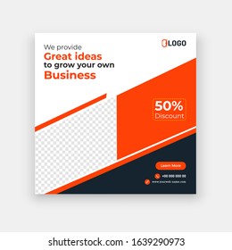 Abstract business web template post for social media template for sale ads