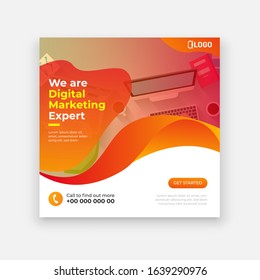 Abstract business web template post for social media template for sale ads