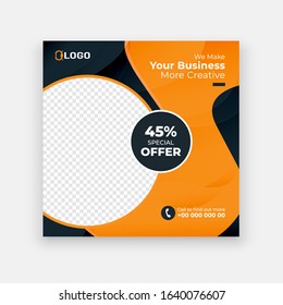Abstract business web template post for social media template for sale ads