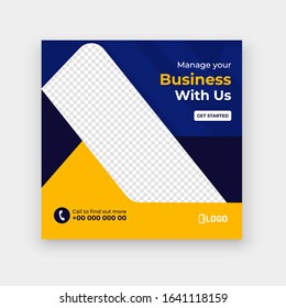 Abstract business web template post for social media template for sale ads