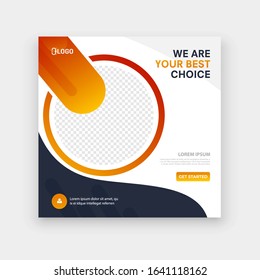 Abstract business web template post for social media template for sale ads