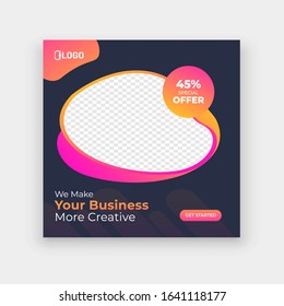Abstract business web template post for social media template for sale ads
