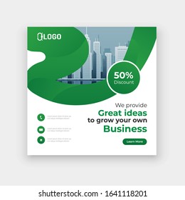 Abstract business web template post for social media template for sale ads