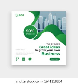 Abstract business web template post for social media template for sale ads