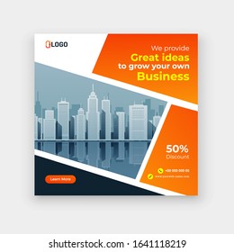 Abstract business web template post for social media template for sale ads