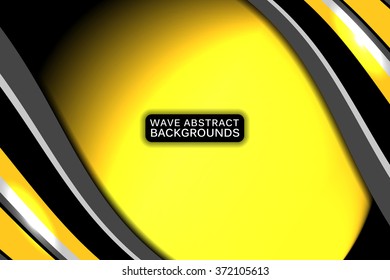 Abstract business yellow background, Vector Illustration