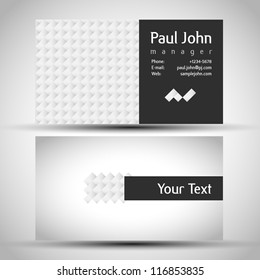 Abstract business-card front and back