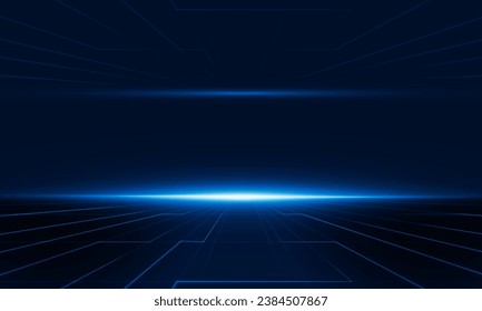 Abstract businessman Door of technology background Hitech communication concept innovation background vector design. 