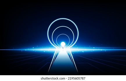 Abstract businessman Key Door open business city   Light technology background Hitech communication concept innovation background vector design. 