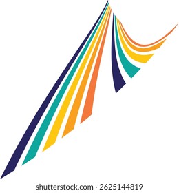 abstract butifull rainbow colours upper sceal wave line pattern with background.