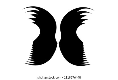 abstract buttefly isolated modern symbol lines design