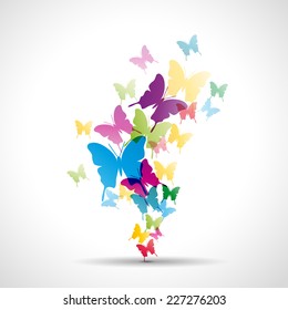 	Abstract butterflies background