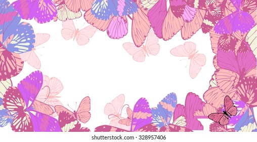 Abstract butterflies background