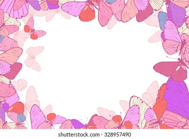 Abstract butterflies background