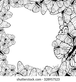 Abstract butterflies background