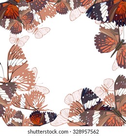 Abstract butterflies background