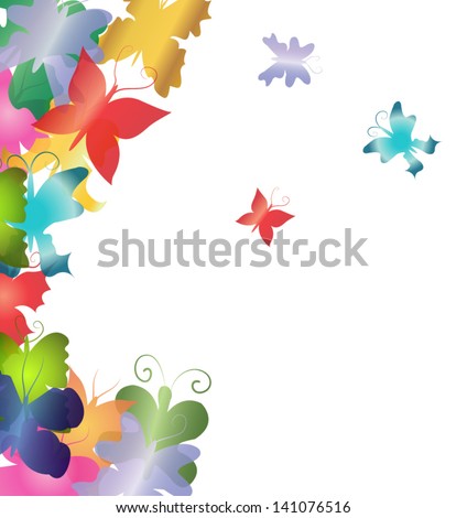 Abstract butterflies background