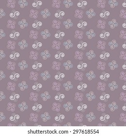 Abstract Butterflies Pattern, Lilac Background