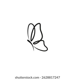 Abstract butterfly animal logo vector design