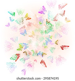 Abstract butterfly background