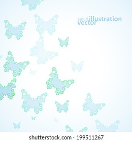 Abstract Butterfly background, futuristic art illustration eps10