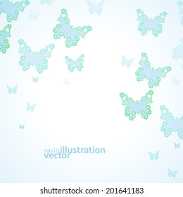 Abstract Butterfly background, futuristic art illustration eps10