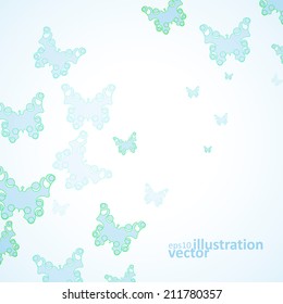 Abstract Butterfly background, futuristic art illustration eps10