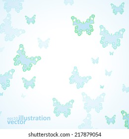 Abstract Butterfly background, futuristic art illustration eps10