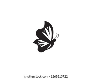Abstract butterfly black  logo vector icon