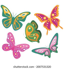 abstract butterfly colorful background design