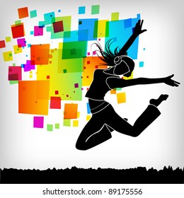 the abstract butterfly colorful background - vector illustration